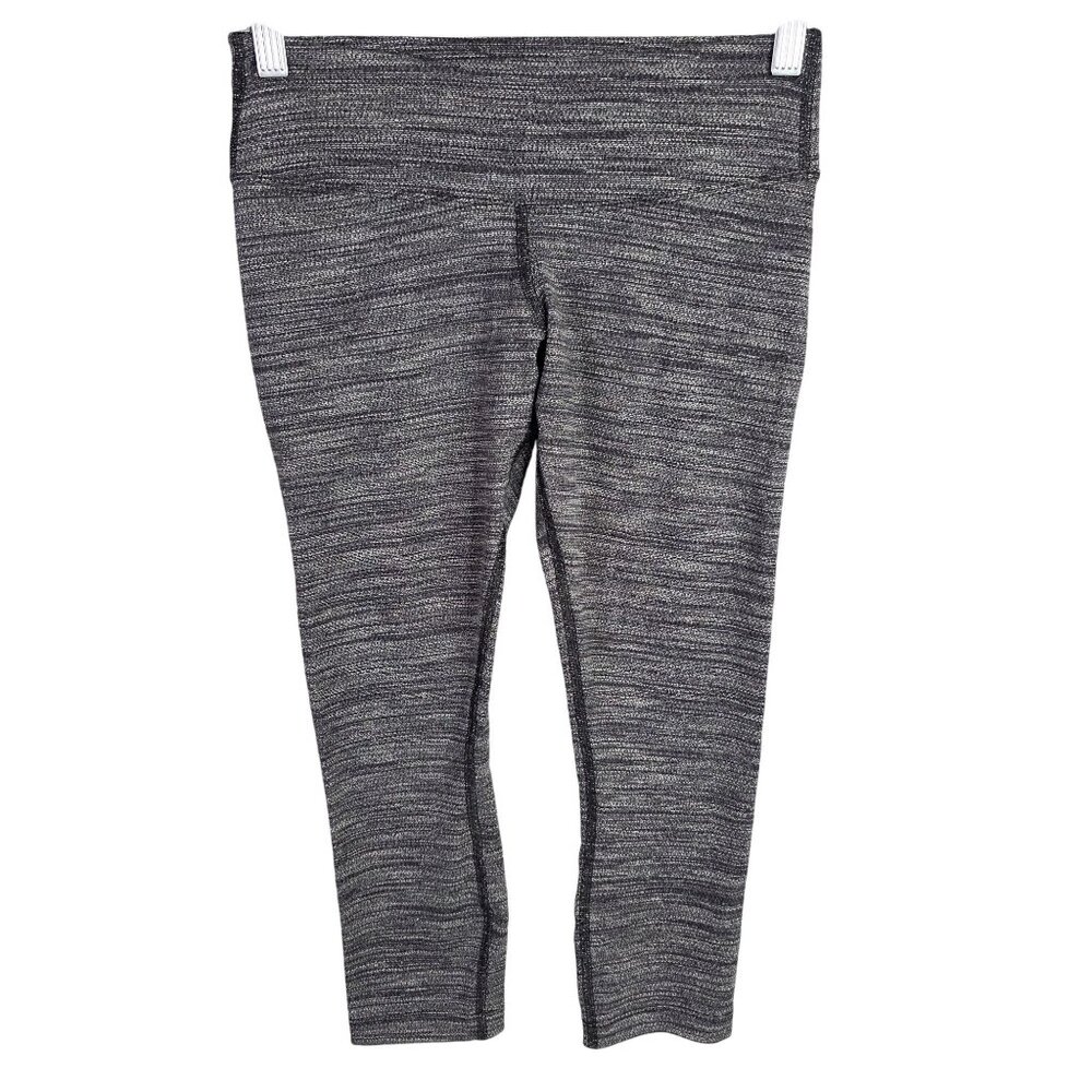 Womens No Bull Heather Gray Crop Tights Leggings High Rise Stretch Size S